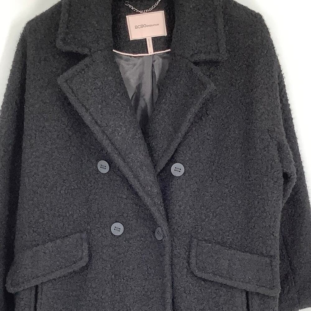 Bcbgeneration 2x Black Double Breasted Boucl Coat… - image 6